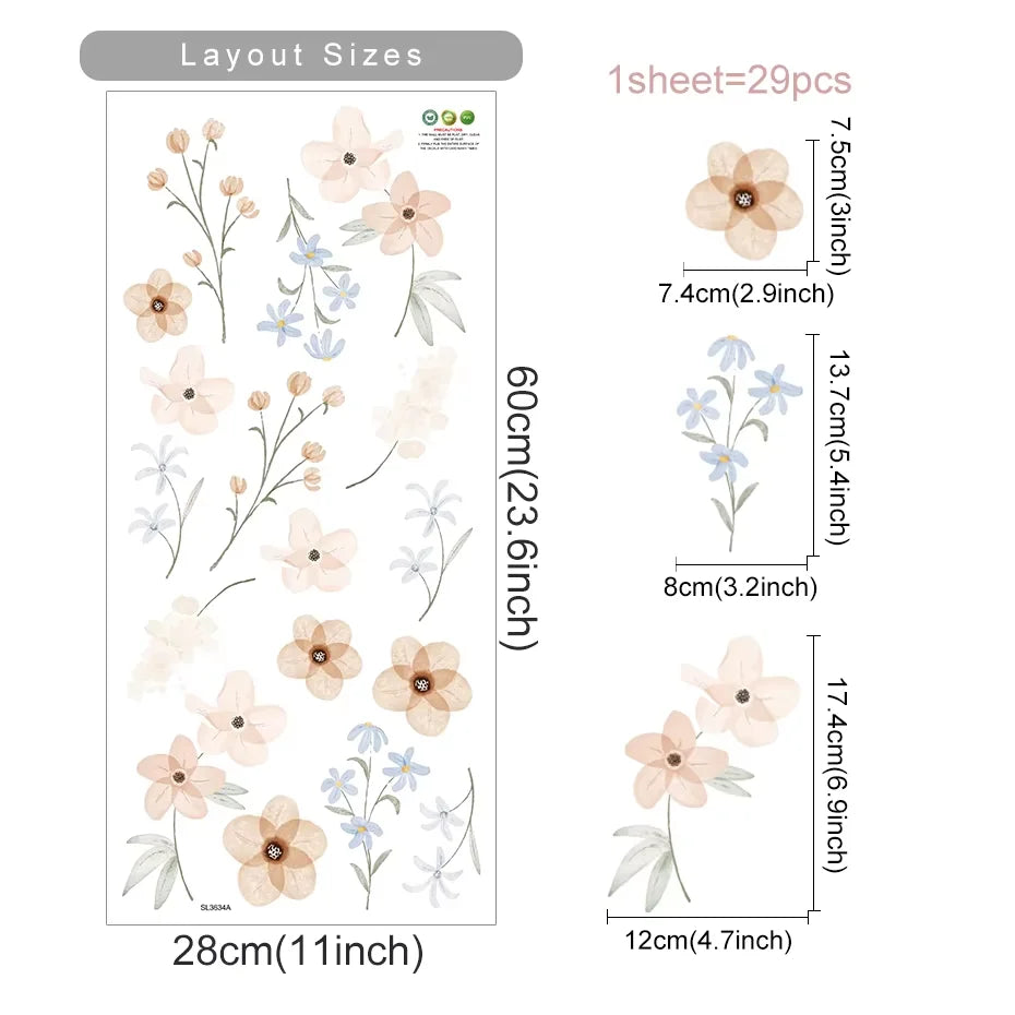 Boho Flower Stickers