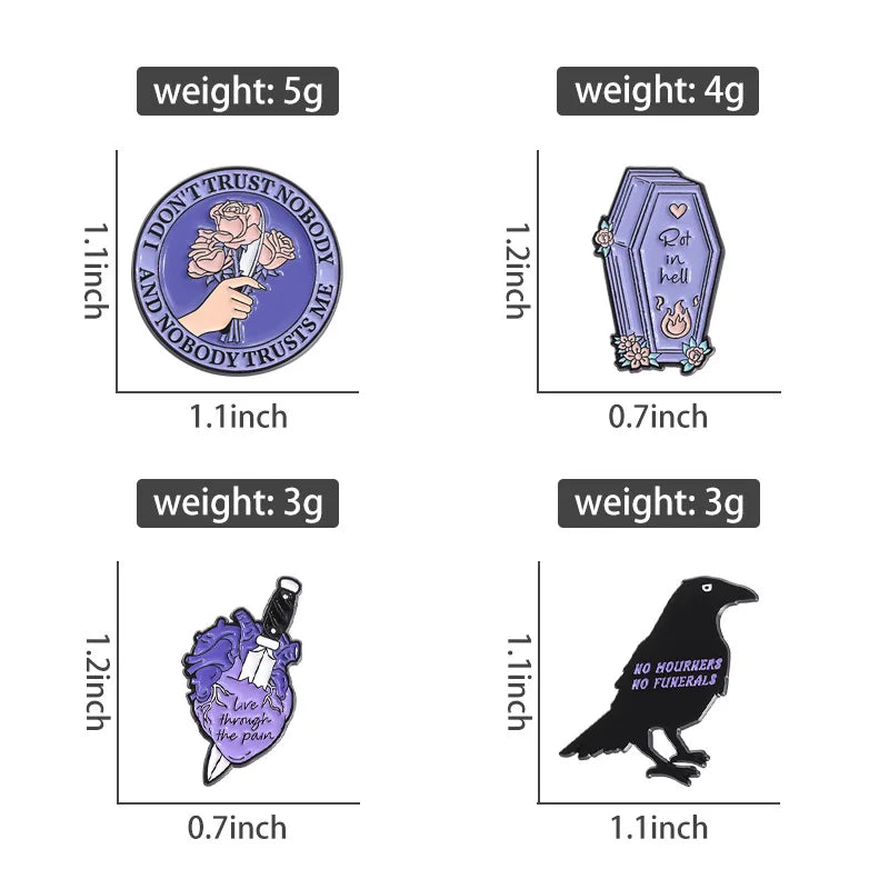 Enchanted Crow Badges