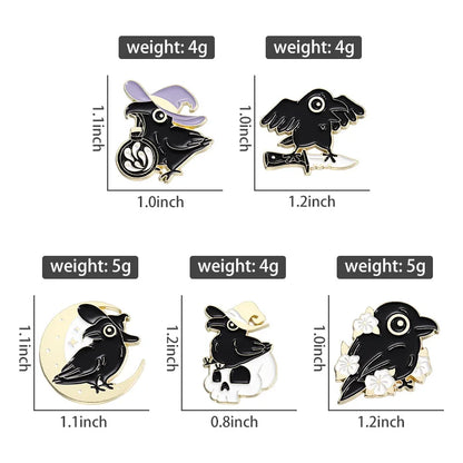 Enchanted Crow Badges