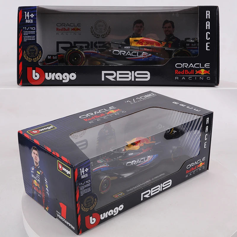 1:18 Red Bull RB19 diecast model side profile